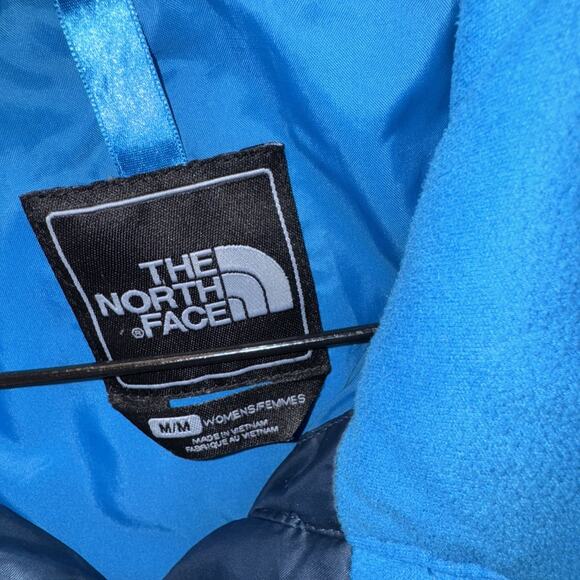 North Face Puffer Jacket Women Medium Blue 550 Down Fill Packable Lightweight - Picture 3 of 14